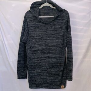 Paka Handmade Royal Alpaca & Recycled Nylon Long Black Sweater Size Medium